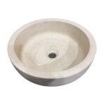 Pure White Honed Marble Nova Roma Basin