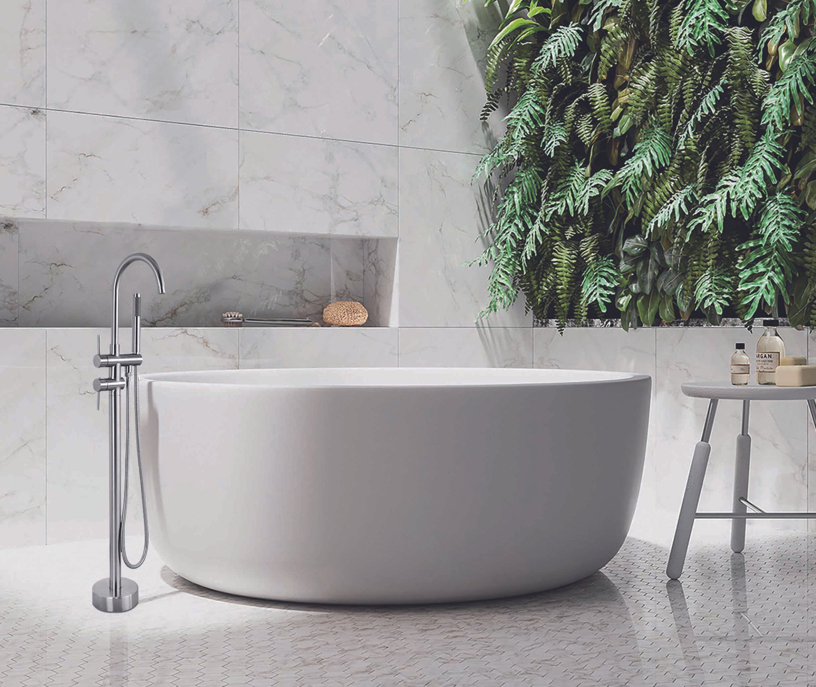 XL Vision Neo Stainless Steel Freestanding Bath Shower Mixer 1 shower mixer