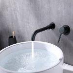 XL Vision Neo Matt Black Wall Mounted Single Basin Mixer