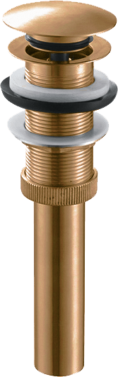 XL Vision Brushed Gold PVD Basin Click Clack Waste Overflow 2 XL Vision Brushed Gold PVD Basin Click Clack Waste Overflow - Image 2