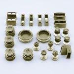 XL Vision Brushed Gold PVD Corner Shower Door Application Set