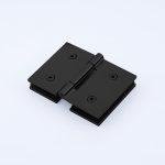 XL Vision Matt Black Shower Glass 180° Hinge