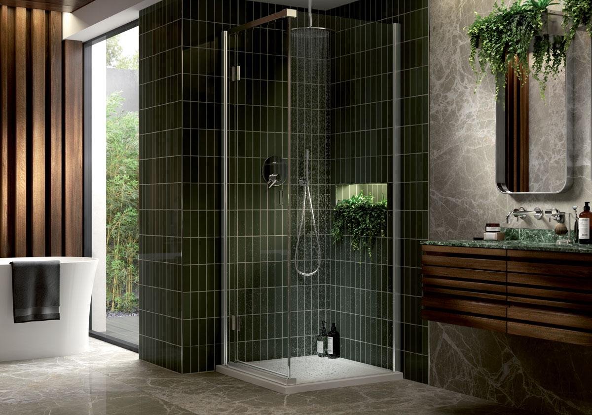 Chrome Hinged Door Shower Enclosure 1 shower enclosure