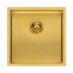 Lewes Kitchen Sink 400x400mm Brush Gold