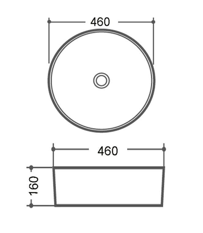 Matt Grey Countertop Basin 460mm 3 Matt Grey Countertop Basin 460mm - Image 3