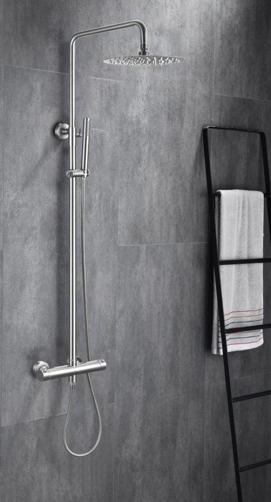 Neo Thermostatic Shower Set Stainless Steel