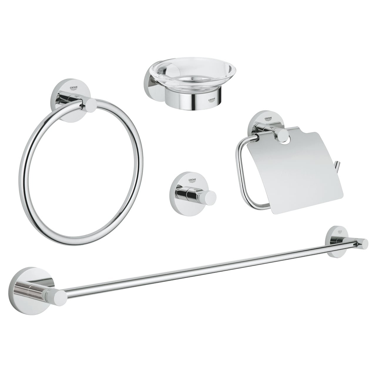 Grohe- Essentials Master Bathroom Accessories 5-in-1 Chrome 1 bathroom accessories