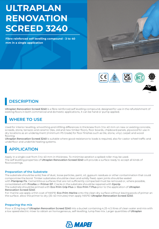 Mapei Ultraplan Renovation Screed 3240 2 Mapei Ultraplan Renovation Screed 3240 - Image 2