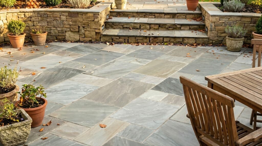 Kandla Grey Sandstone Riven Finished